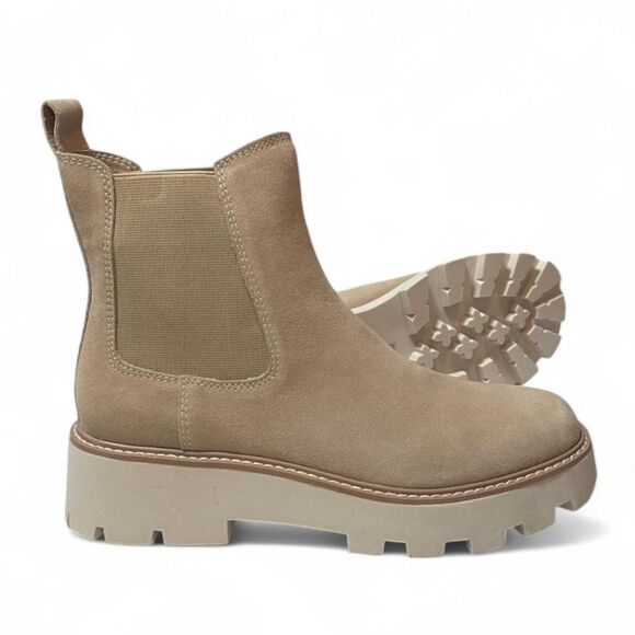 DOLCE VITA Jaelyn Dune Suede Chelsea Booties, NEW! Size 9.5 - Picture 1 of 9